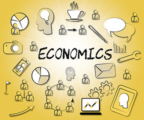 Image showing Economics Icons Shows Sign Fiscal And Economizing