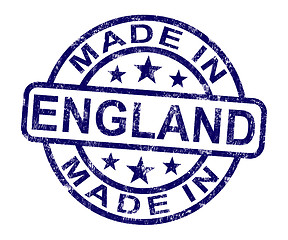 Image showing Made In England Stamp Shows English Product Or Produce