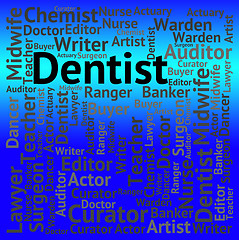 Image showing Dentist Job Means Dental Surgeons And Career