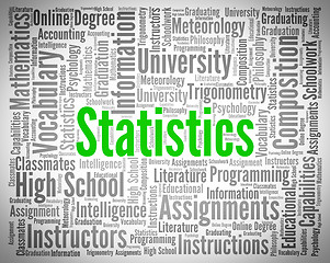 Image showing Statistics Work Represents Report Stats And Analyse