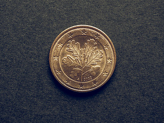 Image showing Vintage Five Cent Euro coin