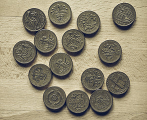 Image showing Vintage Pound coins