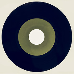 Image showing Vintage looking Vinyl record isolated