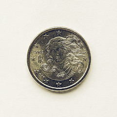 Image showing Vintage Italian 10 cent coin