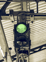 Image showing Vintage looking Green Light