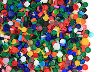 Image showing plastic pet caps texture