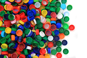 Image showing plastic pet caps texture