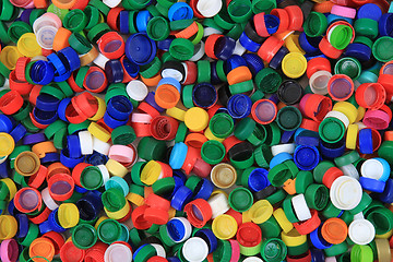 Image showing plastic pet caps texture