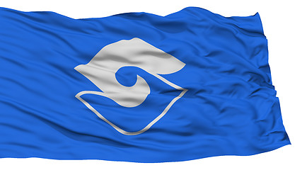 Image showing Isolated Shizuoka Flag, Capital of Japan Prefecture, Waving on White Background