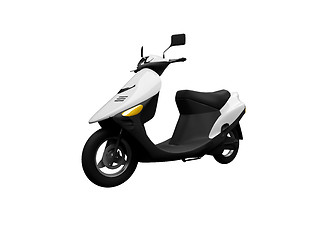 Image showing Scooter isolated moto front view 01