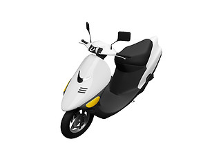 Image showing Scooter isolated moto front view 01