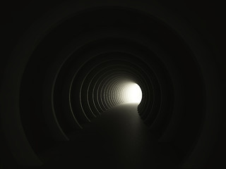 Image showing dark tunnel view