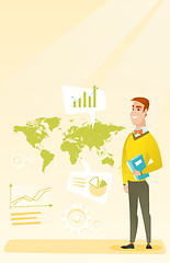 Image showing Businessman working in global business.