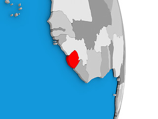 Image showing Sierra Leone on globe