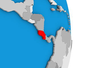 Image showing Costa Rica on globe