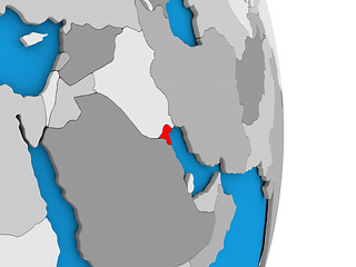 Image showing Kuwait on globe