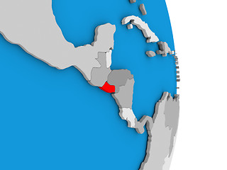 Image showing El Salvador on globe