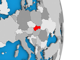 Image showing Slovakia on globe