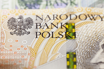 Image showing Polish banknotes, close-up