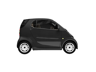 Image showing Mini isolated black car side view