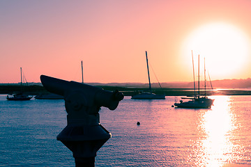 Image showing Sunset in Alvor