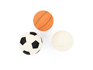 Image showing sport balls isolated on white