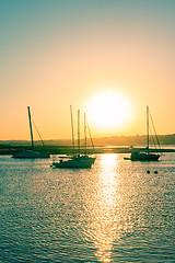 Image showing Sunset in Alvor