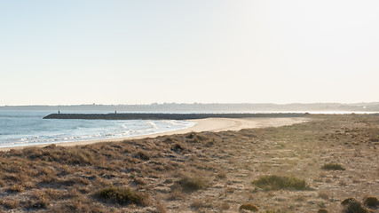 Image showing Breakwater in Alvor