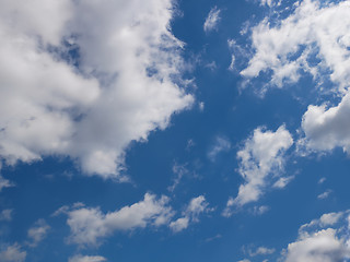 Image showing White clouds on a blue sky