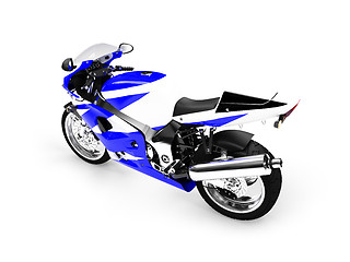 Image showing isolated motorcycle back view 02