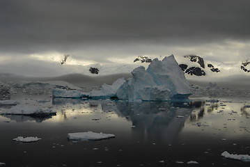 Image showing Mountain view in Antarctica