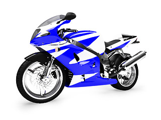 Image showing isolated motorcycle front view 01