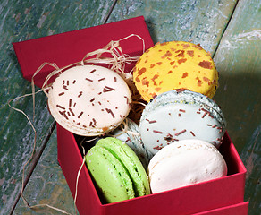 Image showing Macarons in Gift Box