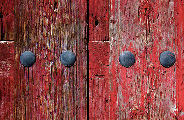 Image showing Old Red Wooden Background