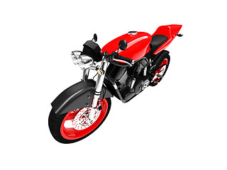 Image showing isolated motorcycle front view 02