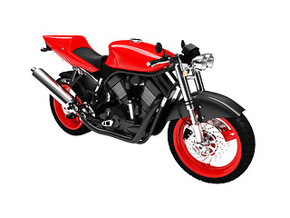 Image showing isolated motorcycle front view 01