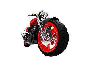 Image showing isolated motorcycle front view 03