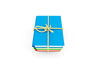 Image showing tied up books isolated view