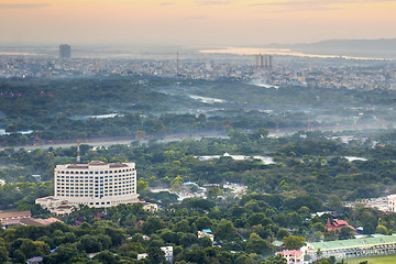 Image showing myanmar mandalay sunset