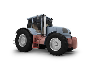 Image showing Tractor isolated heavy machine front view 01