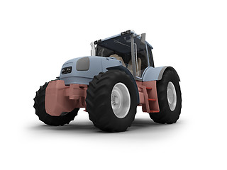 Image showing Tractor isolated heavy machine front view 03