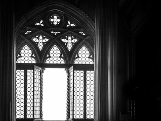 Image showing Medieval window silhouette