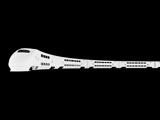 Image showing white train express isolated view