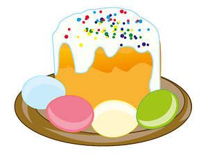 Image showing Cake and egg to easter
