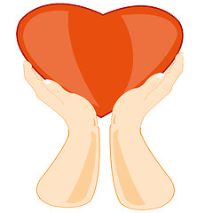 Image showing Hands keeps heart