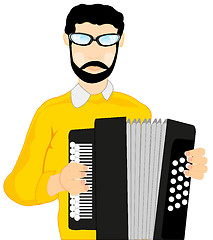 Image showing Man with accordeon