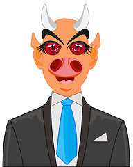 Image showing Devil in suit with tie