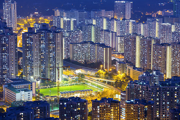 Image showing Hong Kong Tuen Mun skyline and South China sea