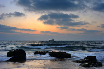 Image showing Mediterranean Coast Israel