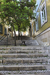 Image showing Old stairs in Lisbon  